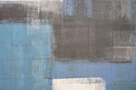 蓝色和灰色抽象艺术绘画