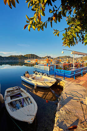 小船和游艇，土耳其 kekova 岛附近