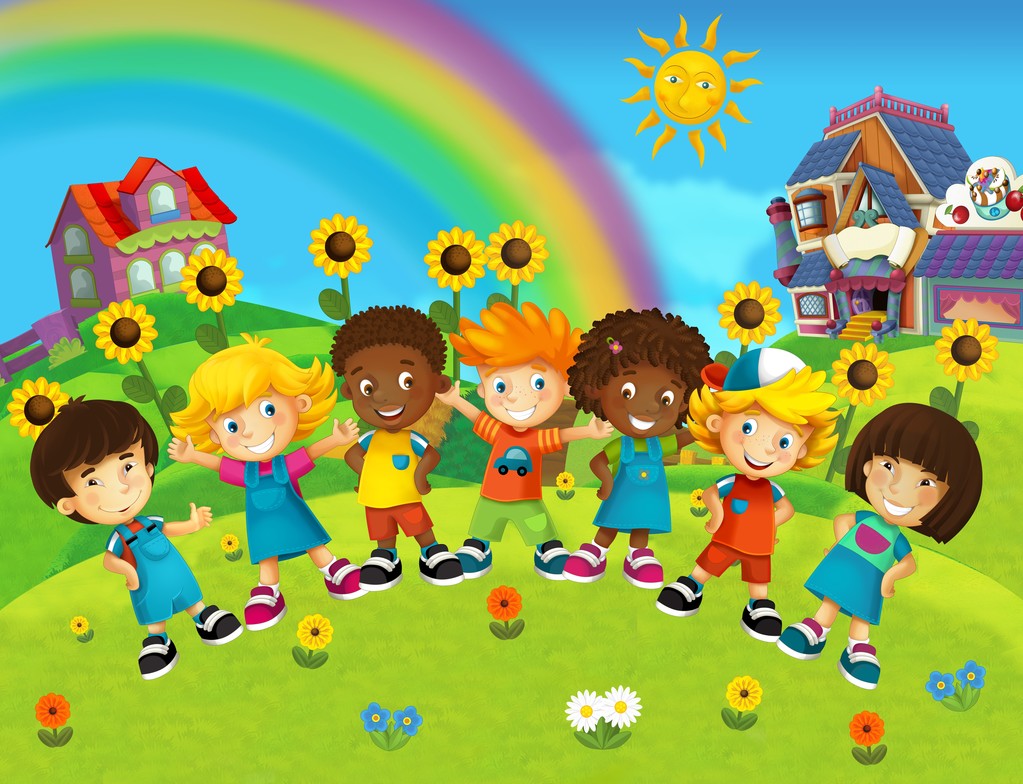 儿童的卡通-微笑的面孔横幅-图 儿童的卡通-微笑的面孔横幅-图