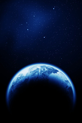 空间天空。地球纹理的由美国国家航空航天局装备此图像