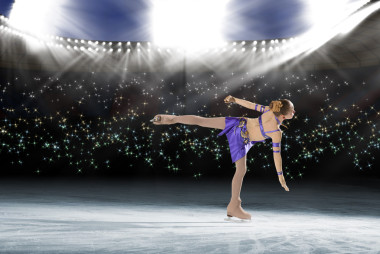 年輕滑冰、 冰上演出的性能