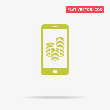 移动支付图标。向量概念例证为设计