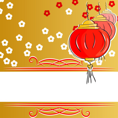 与中国的灯笼背景