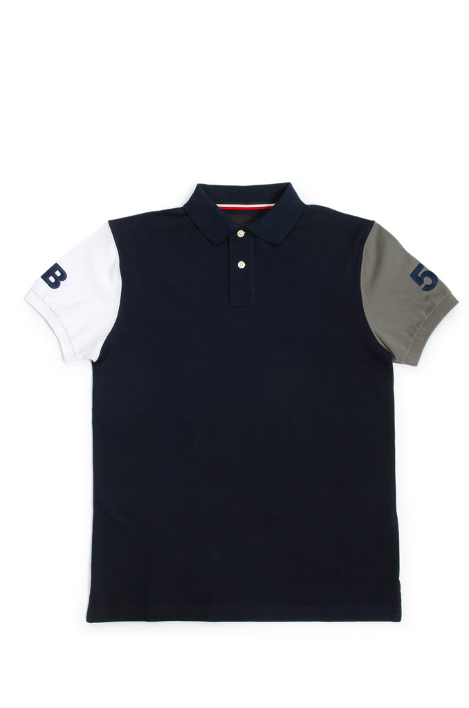 男 t 恤白色背景上孤立图片