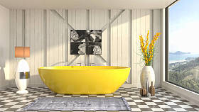 浴室。3d 图图片