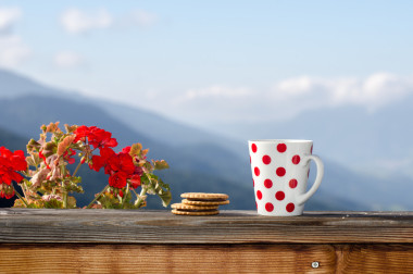 好早晨阿爾卑斯山