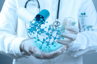 科學家醫(yī)生手中，l 擁有虛擬分子的結構
