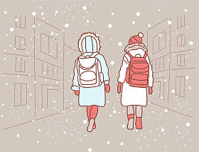 愉快的朋友向量例证, 平的概念