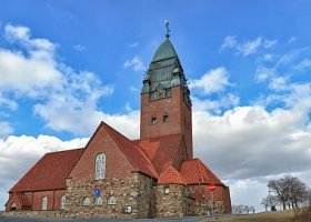 masthugget 教堂上的云层背景