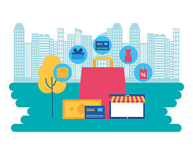 网上购物概念图片