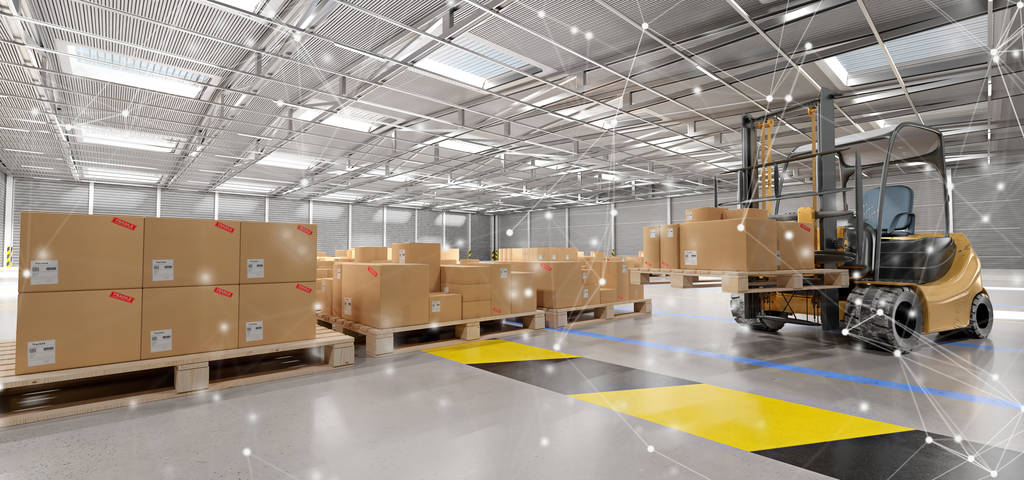 查看仓库货物库存的连接背景3d 渲染 查看仓库货物库存的连接背景3d 渲染