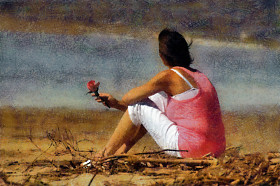 与上海滩蜡笔的玫瑰粉红佳人