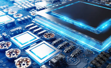 一個(gè)現(xiàn)代 gpu 卡的特寫視圖與電路和五顏六色的燈光和細(xì)節(jié)3d 渲染