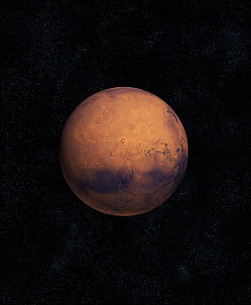 行星与恒星背景上火星照片