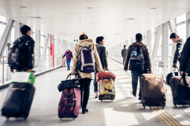 北京巴士站的乘客