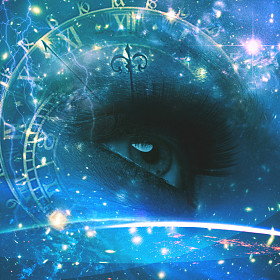 宇宙，抽象的环境背景的眼睛图片
