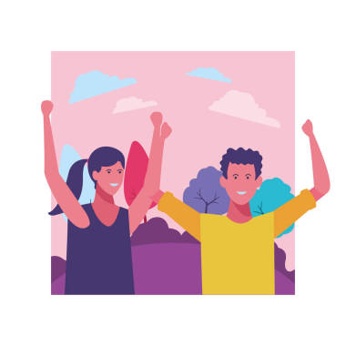 對(duì)年輕的夫婦卡通圖片