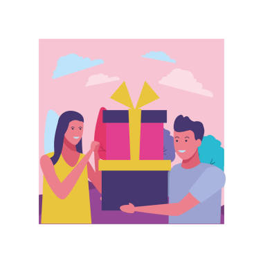 對(duì)年輕的夫婦卡通圖片