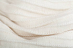 毛衣或围巾织物纹理大型针织。针织的衫背景与救济模式。羊毛手机,手工制作