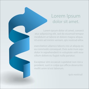 3d 藍(lán)色箭頭的插圖