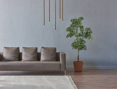 帶窗戶和景觀的客廳, 室內(nèi)裝飾裝飾配件