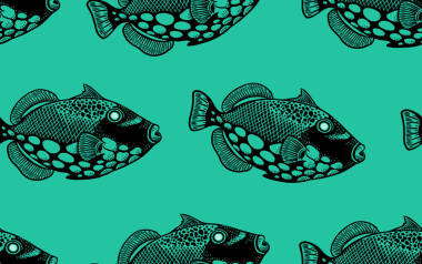 裝飾水族館魚(yú)。無(wú)縫矢量模式