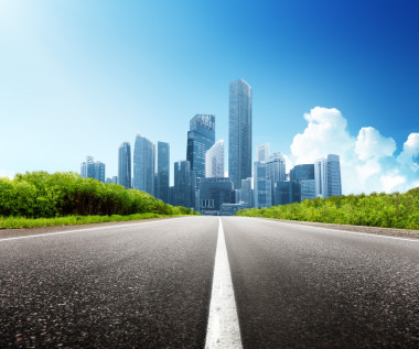 沥青混凝土路面和现代城