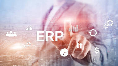 ERP系統(tǒng)，背景模糊的企業(yè)資源規(guī)劃。業(yè)務(wù)自動化和創(chuàng)新概念