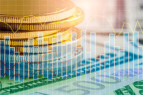 股票市场或外汇交易图和烛台图 suitab