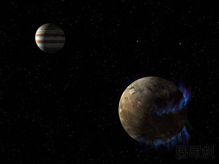 黑暗外太空中的行星