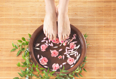 美麗的雙腿 spa 背景