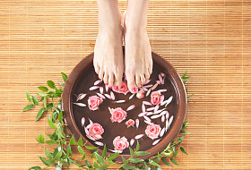 美丽的双腿 spa 背景