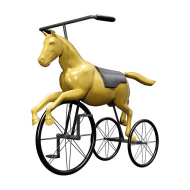 3d 在白色上渲染馬自行車圖片