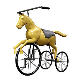 3d 在白色上渲染马自行车图片