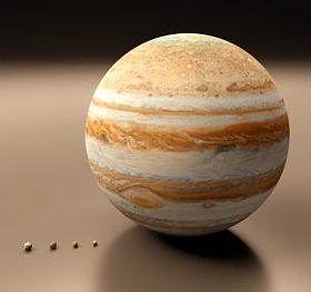 木星与月亮空白图片