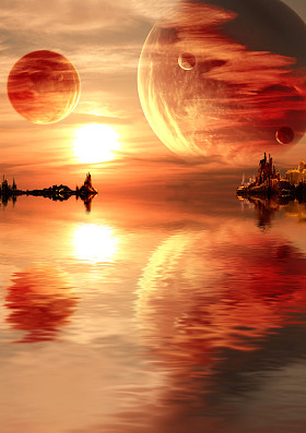 幻想日落图片