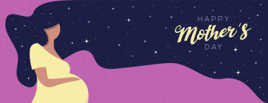 孕婦母親節(jié)快樂卡