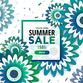 夏季销售背景布局横幅