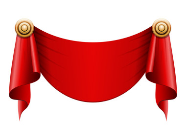 復古矢量帷幕。10 eps