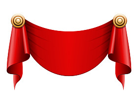 复古矢量帷幕。10 eps