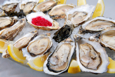 牡蛎中用柠檬冰图片