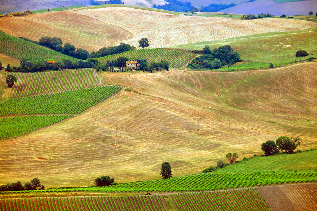 典型的托斯卡纳风景，意大利的风景视图