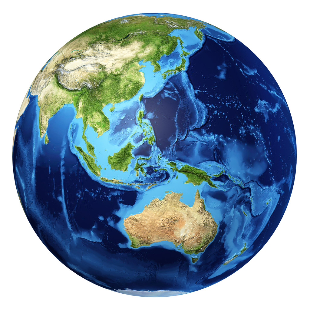 地球地球,现实 3 d 渲染。大洋洲视图 地球地球,现实 3 d 渲染。大洋洲视图