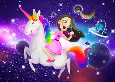 與公主的彩色魔法空間的插圖圖片