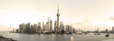 上海的現(xiàn)代建筑景觀全景照片天際線