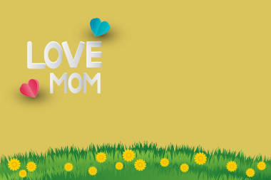 明信片到母親節(jié)，有一個信息美麗的愛媽的背景