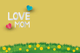 明信片到母亲节，有一个信息美丽的爱妈的背景