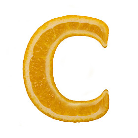 柑橘的字体。字母 c图片