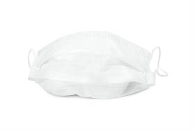 在白色背景上隔离的流感面膜。污染防治口罩。（剪切路径)