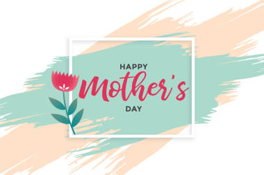 抽象快乐母亲日横幅设计